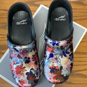 Dansko Professional Floral Clogs - Multicolor Boho Flowers